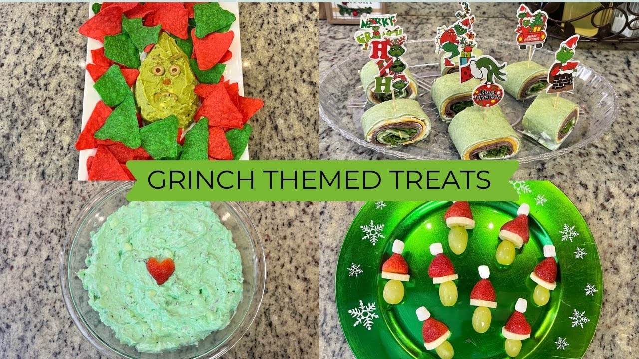 GRINCH THEMED TREATS | CHRISTMAS SNACKS | EASY & DELICIOUS | HOLIDAY MOVIE NIGHT | KID FRIENDLY