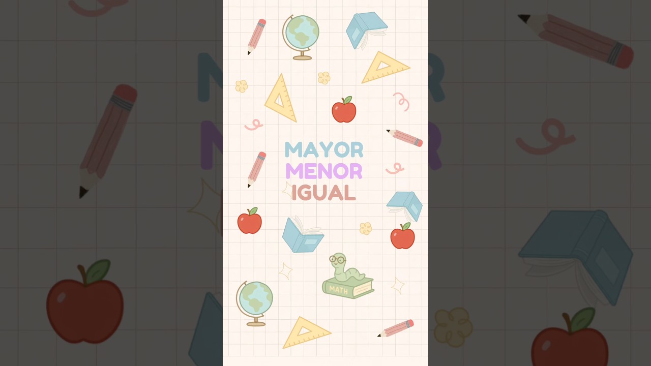 EXPLICACIÓN: mayor, menor o igual #matematicas #mnemotecnia