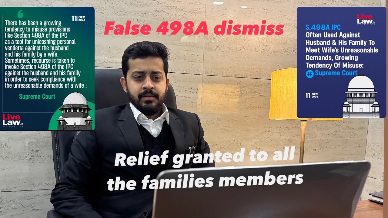 Misuse of 498A, Supreme Court quashed FIR against husband and his relatives #498a #delhi #nyayniti