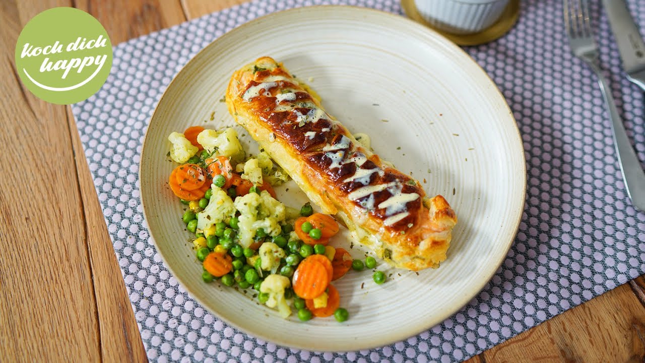 Lachsfilet im Blätterteigmantel