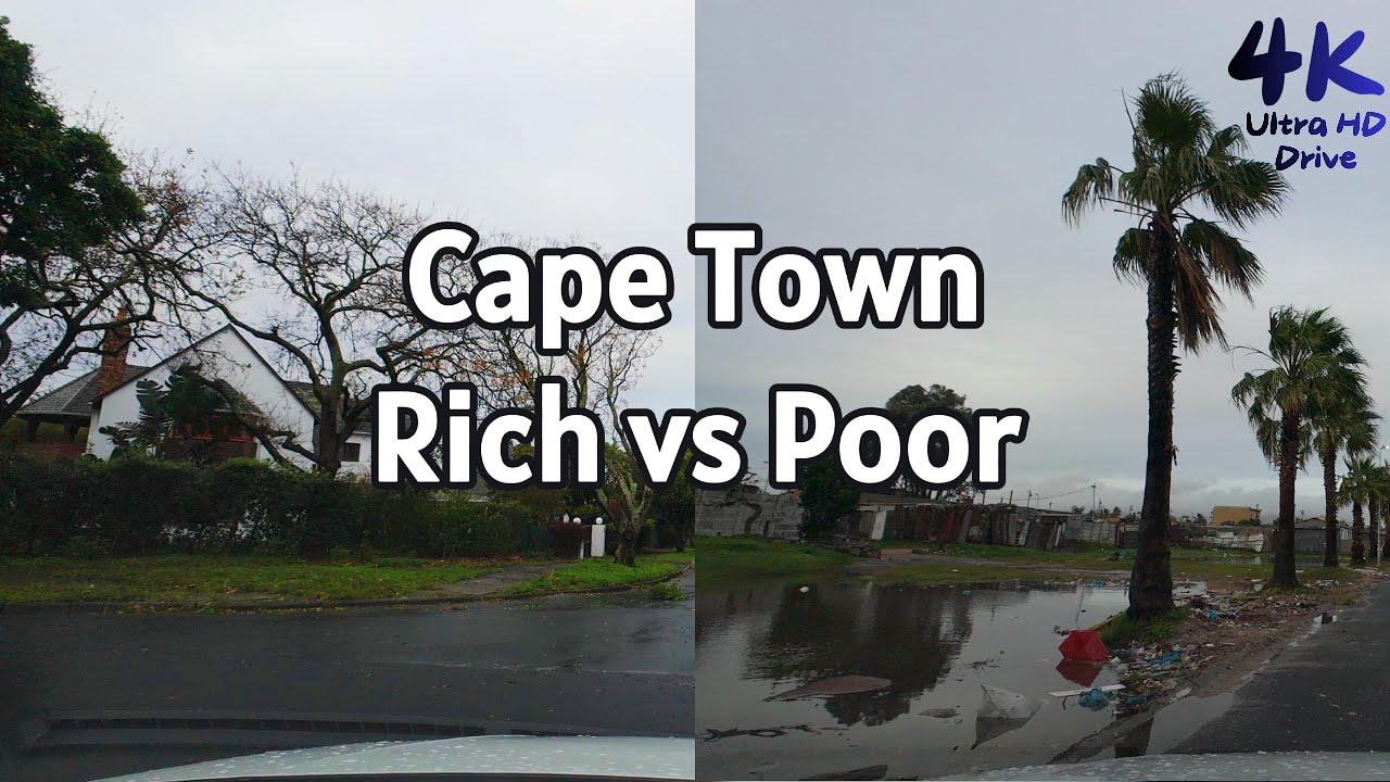 Cape Town 4K - Drive in Rain - Suburbs Rich vs Poor - DJI Osmo Action 4. #driving