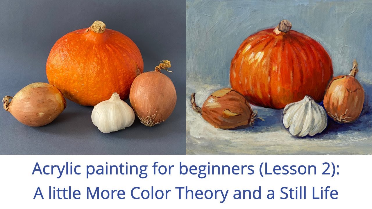 Acrylic Painting for Beginners: quick and easy stilllife with bright colors.
