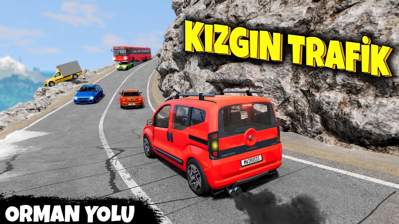 KIZGIN TRAFİK VE ORMAN YOLU | BeamNG.drive // HARD Crash