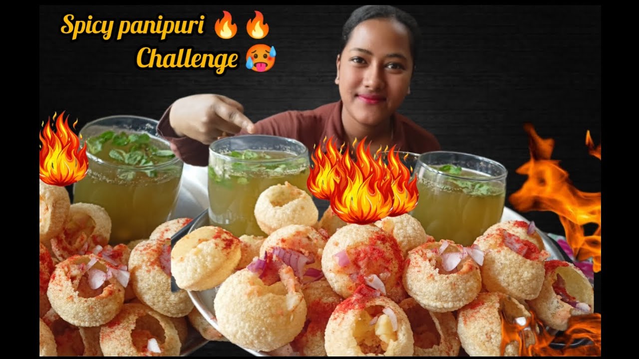 ASMR: Eating Spicy PANIPURI🔥PUCHKA CHALLENGE ||#youtublongvideo #mukbang #asmreating #mukbangindia  
