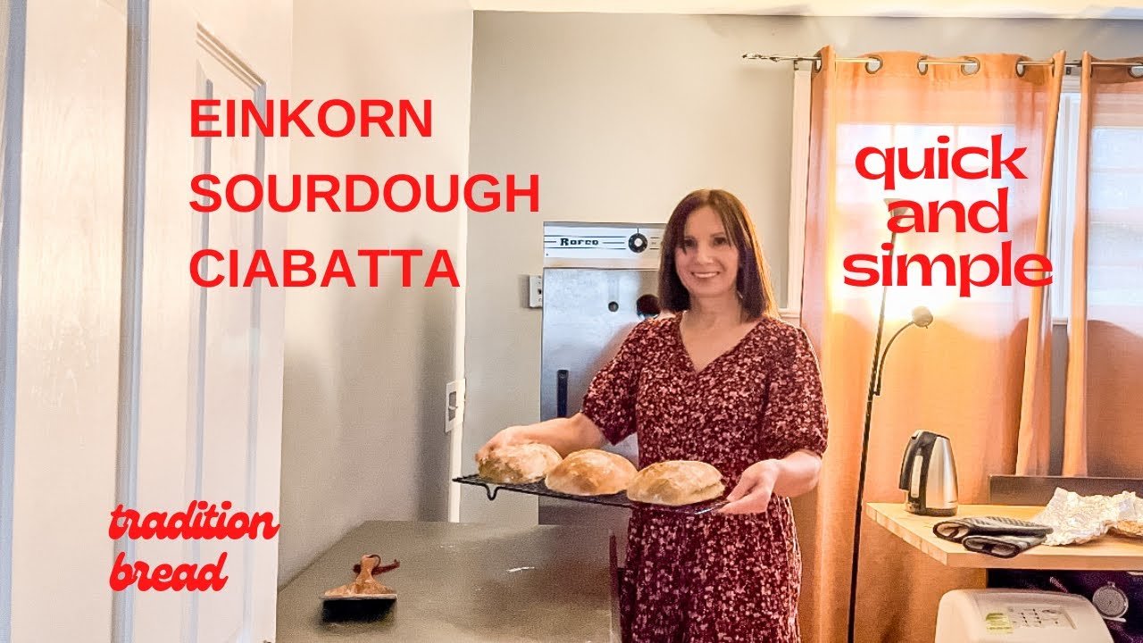 How to make sourdough einkorn ciabatta/ step by step recipe