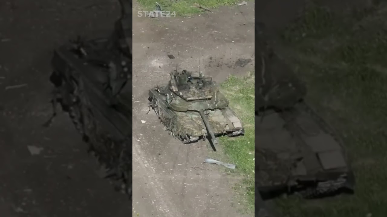 Российский танк Т-90 уничтожен украинским беспилотником #военные #украина #бой