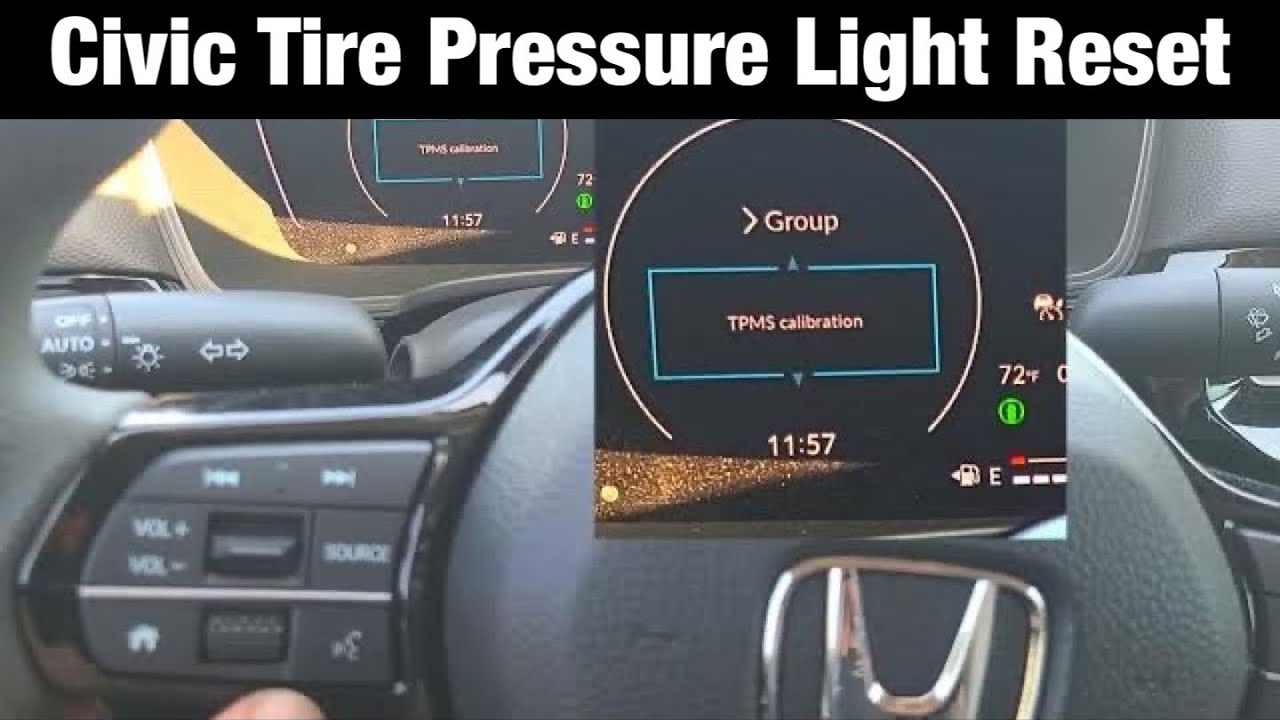 Сброс индикатора давления в шинах Honda Civic 2022 TPMS 2023