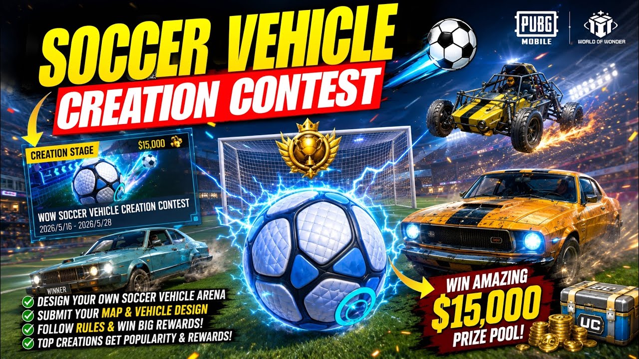 PUBG WOW Soccer Vehicle Creation Contest | Best Theme Ideas, Rules & Submission