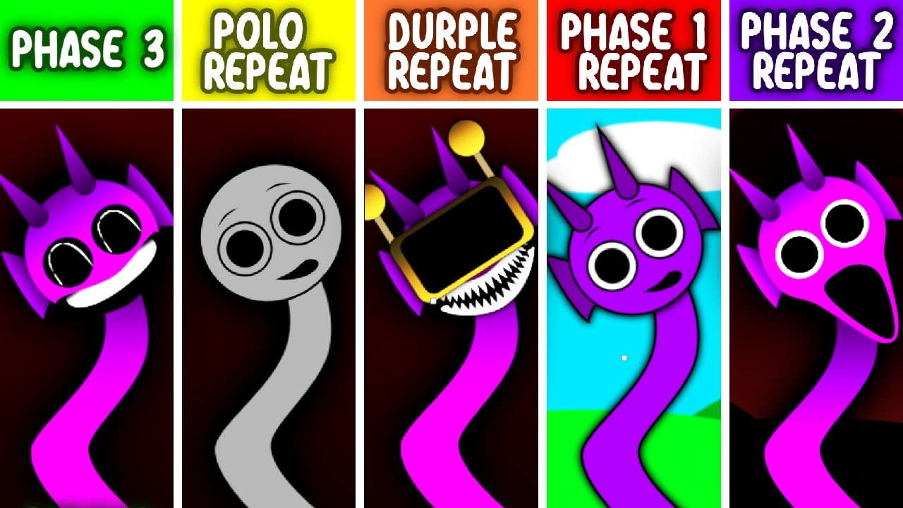 Sprunki But Polo, Durple, Phase 1 And Phase 2 REPEAT After PHASE 3