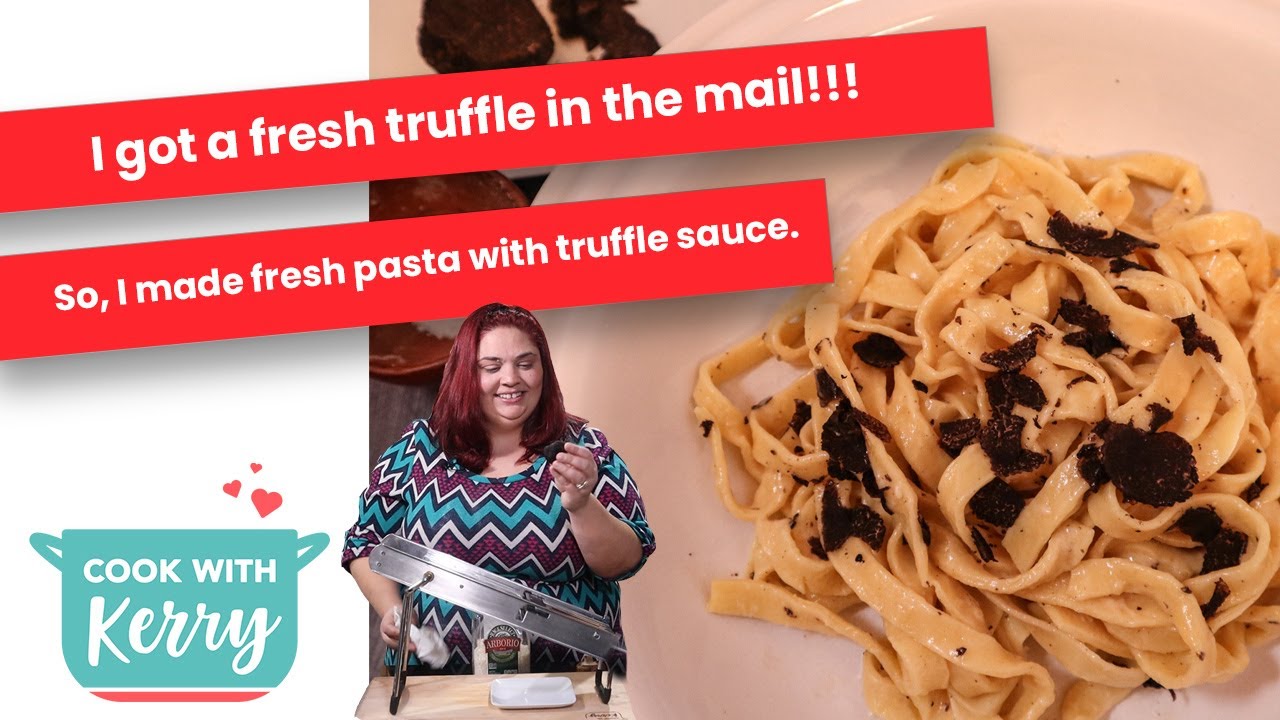 I Tried Cooking with a Fresh Truffle | Homemade Fresh Pasta with Black Truffle Butter Sauce