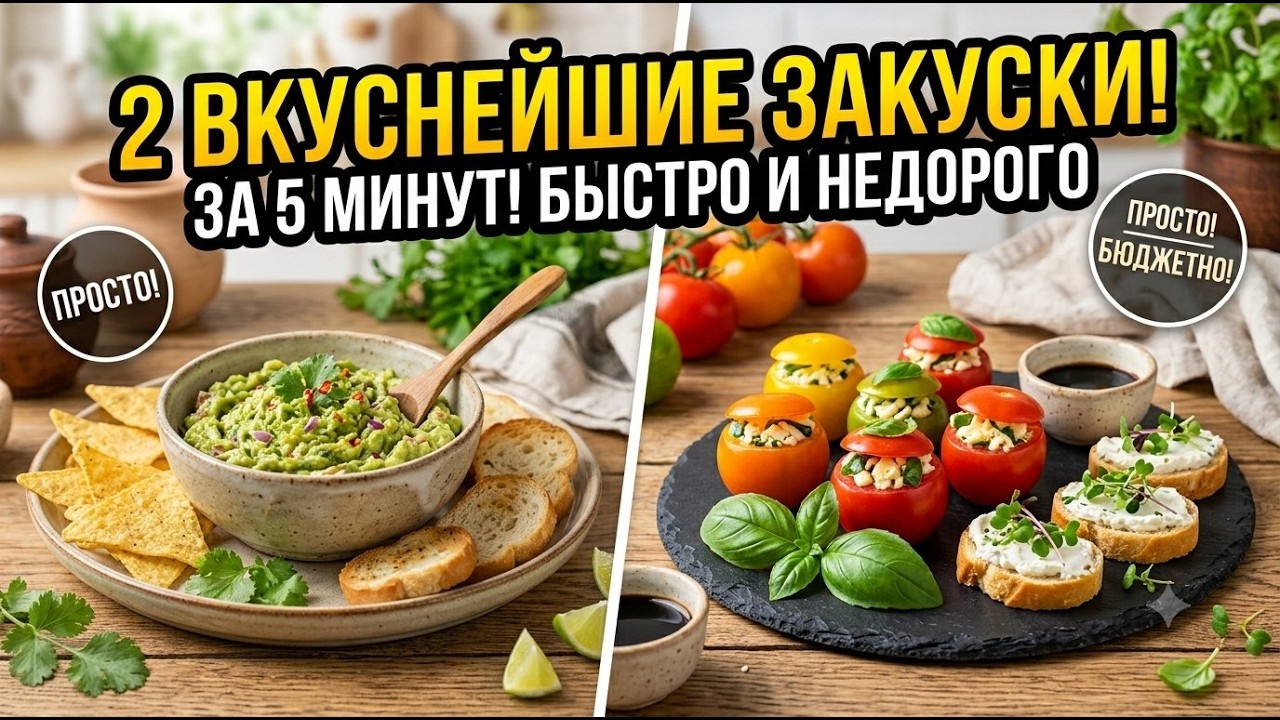 Сметают со стола первыми! Самые быстрые и бюджетные закуски