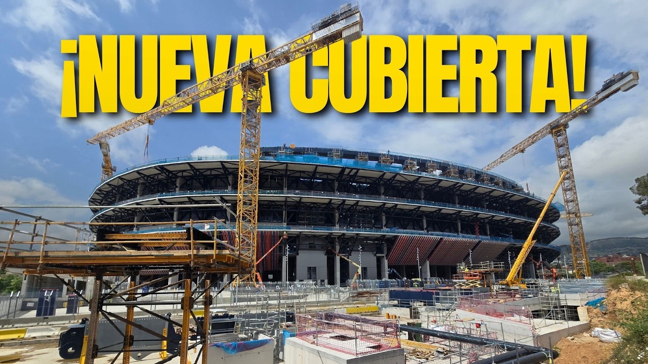 🚧 Oto postępy prac nad NOWYM dachem stadionu Spotify Camp Nou! 🏟️ Budowa Bar&ccedil;y 2026 🔥