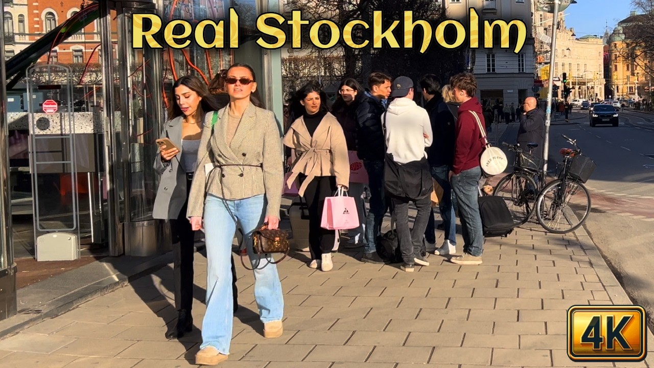Stockholm Today, March 21 &ndash; City Walk in 4K
