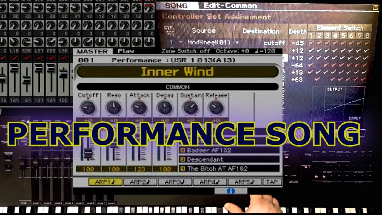 MOTIF XF SX TUTORIAL  endereçamentos no modo song