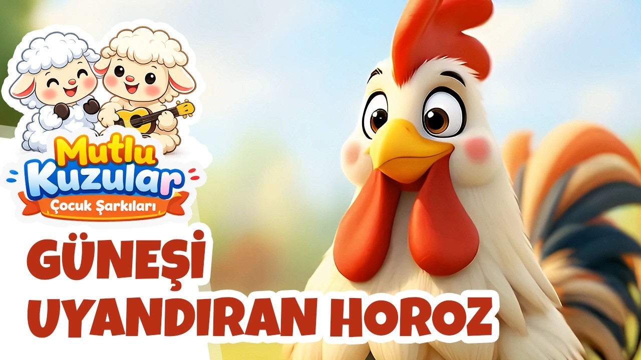 Güneşi Uyandıran Horoz 🐓☀️ | Eğitici Çocuk Şarkıları | Mutlu Kuzular 🐑