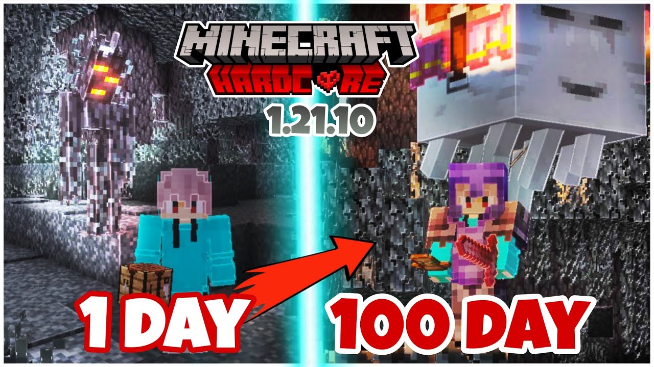 xem lại hành trình 100 ngày sinh tồn siêu khó trong Minecraft 1.21.10