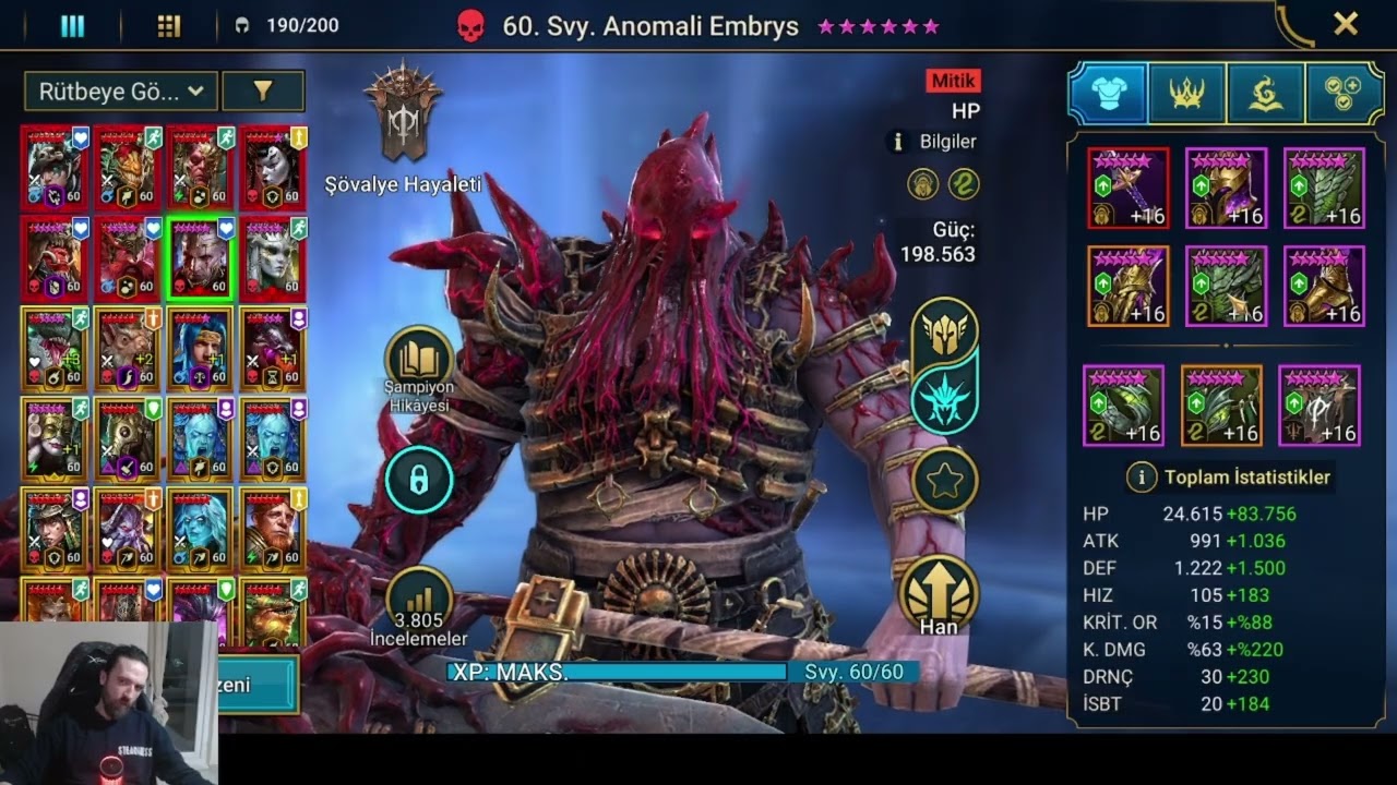 ANOMALİ EMBRYSS ŞAMPİYON İNCELEMESİ. @RaidShadowLegends