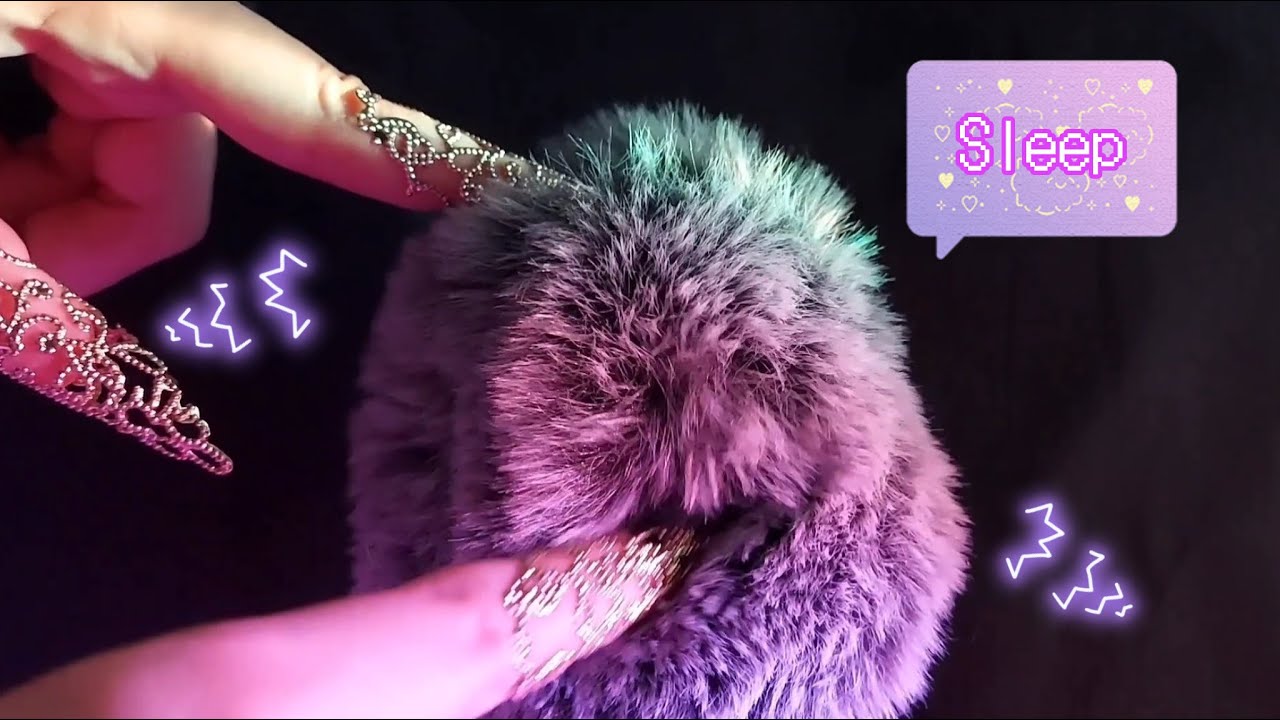 ASMR 💖 Sleep😴 Mic Scratching with Fluffy Cover