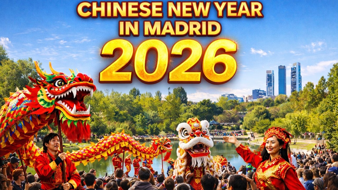 4K MADRID CHINESE NEW YEAR PARADE 2026 WALKING TOUR 🇪🇸 YEAR OF THE HORSE