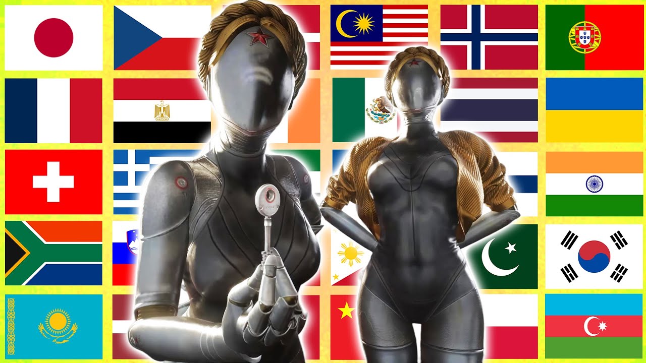 Robot Twins in 70 Languages Meme
