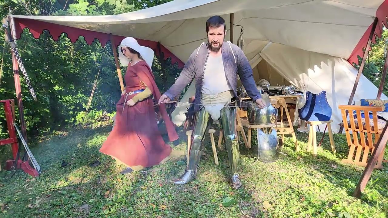 full video putting on the armor #knightarmor #armoring #14thcentury #armor #knight