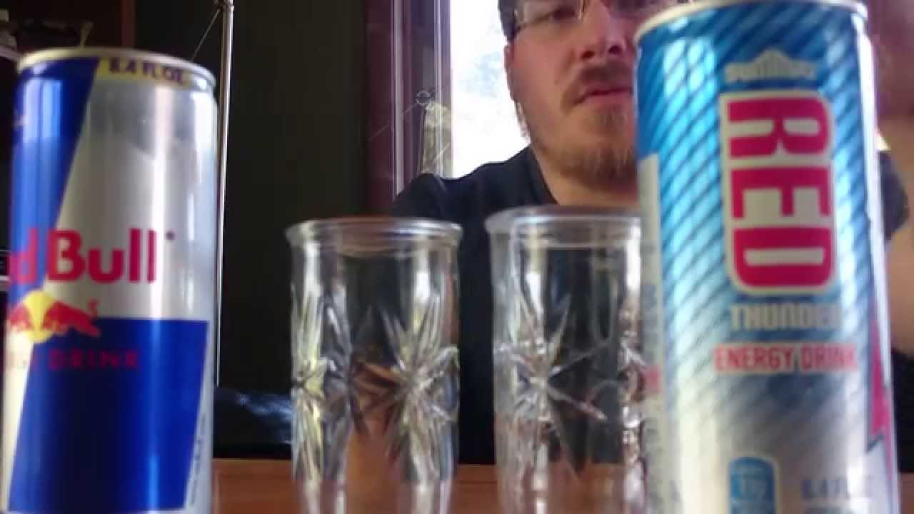 Red Thunder vs Red Bull Energy Drink Taste Test Review