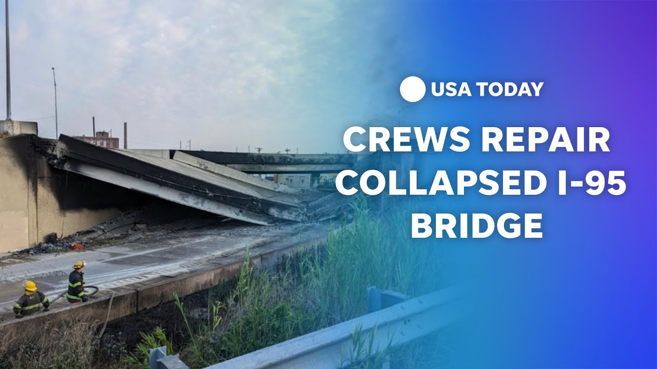 Watch: Construction crews race to repair the I-95 collapse near Philadelphia