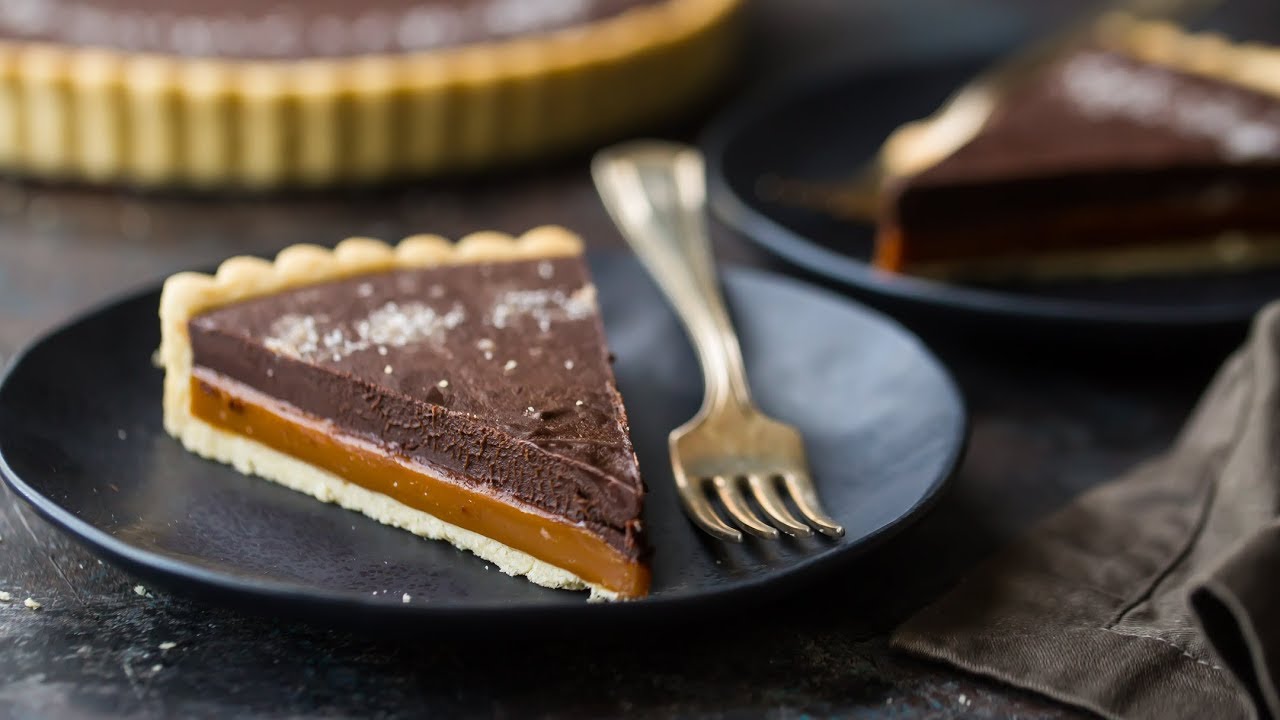 Salted Caramel Chocolate Ganache Tart