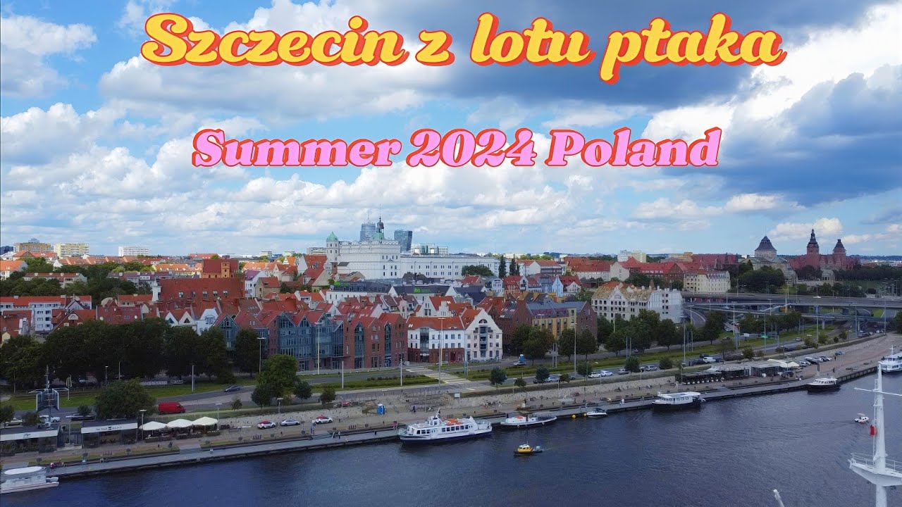 Szczecin latem z drona|summer city|Poland|WałyChrobrego|Łasztownia|JasneBłonia|Park Kasprowicza|2024