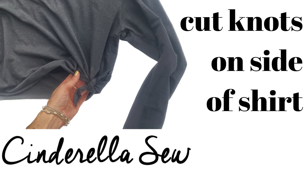 How to cut ties on side of your shirt - Make knots of sides of t-shirt - Knots up side of crop top
