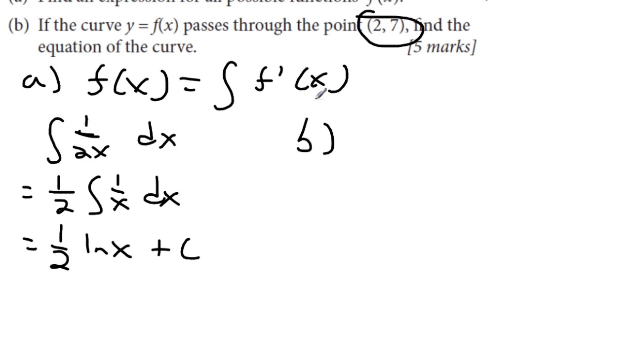 Finding the original function when given the derivative