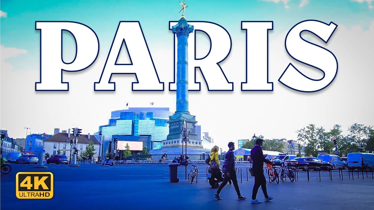 Paris walking Tour - 12e arrondissement de Paris - Place de la Bastille, Faubourg Saint Antoine 4K