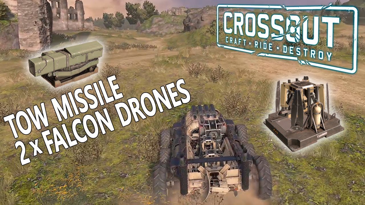 Crossout - 2X Falcon Drones + TOW Missile ⚔️ Xbox one gameplay