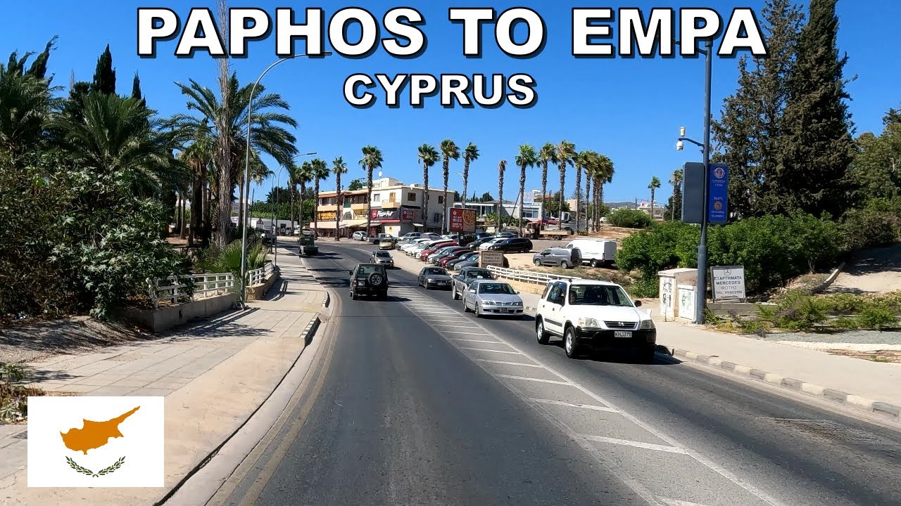 DRIVING from PAPHOS CITY to EMPA VILLAGE in CYPRUS 4K (60fps)