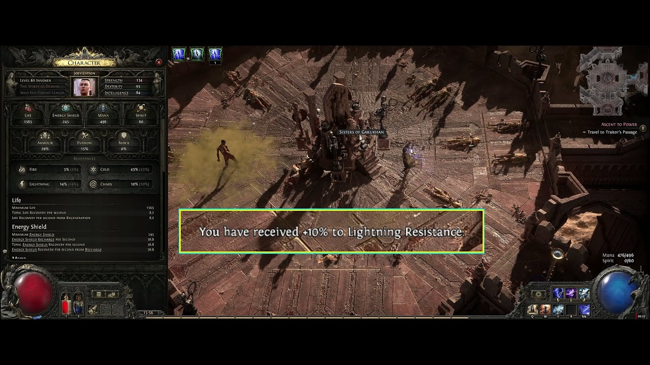 Path of Exile 2 Free +10% Lightning Resistance Bonus Spires of Deshar, Sisters of Garukhan Shrine