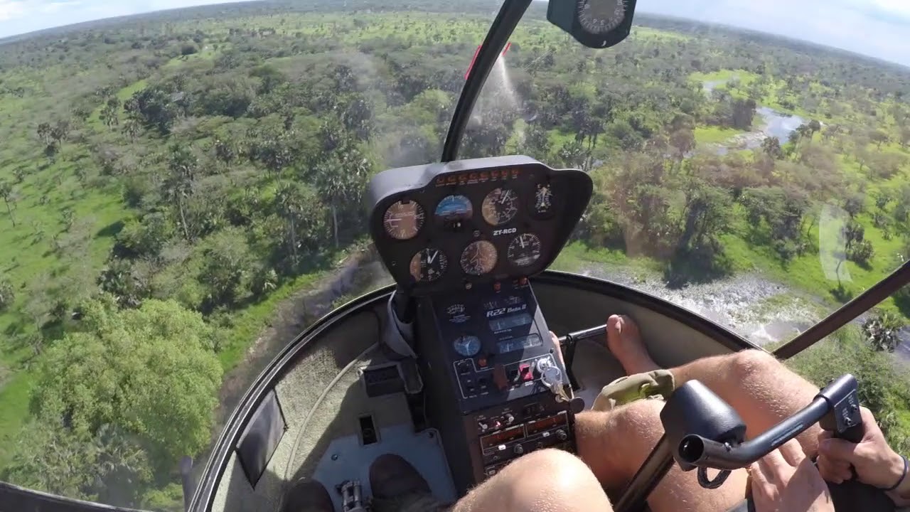 Anti-poaching Heli Patrol in the Zambezi Delta