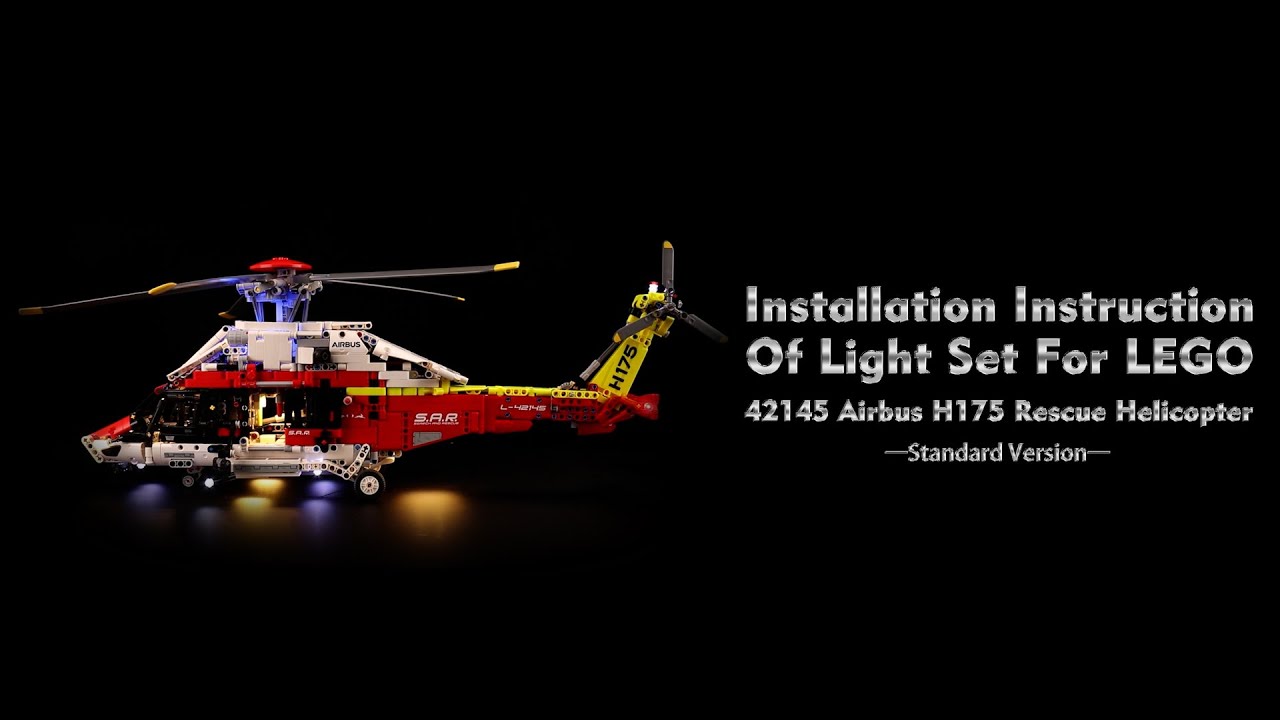 Installation Instruction Of Light Set For LEGO 42145 Airbus H175 Rescue Helicopter.