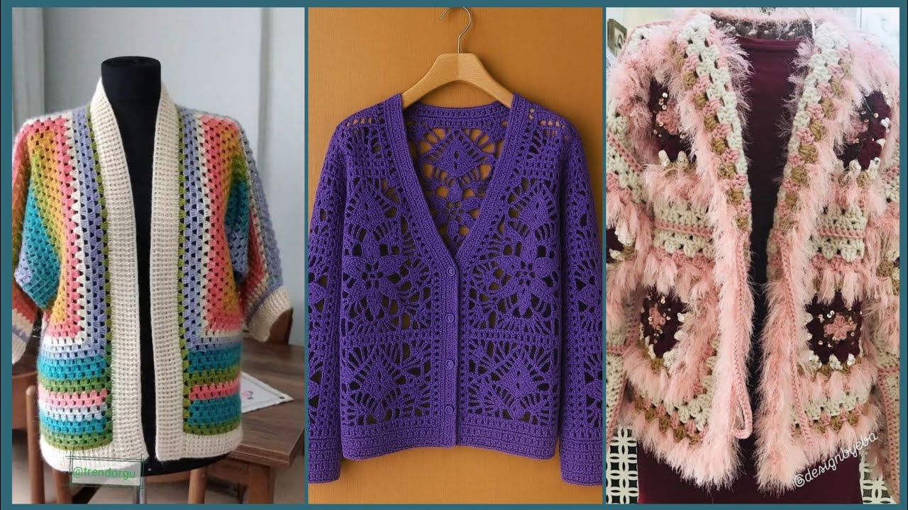 Latest beautiful crochet jacket ideas 