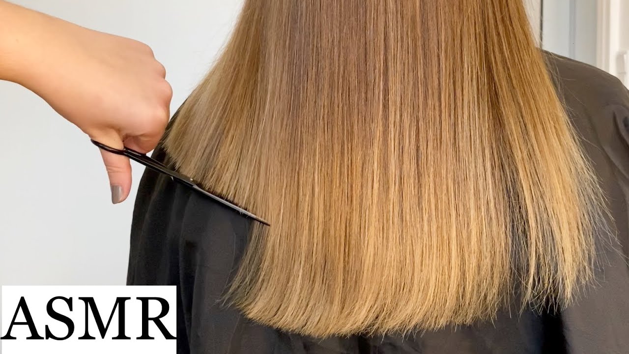 ASMR | Real person haircut ✂️ (hair brushing, scissors sounds, hair play, no talking)