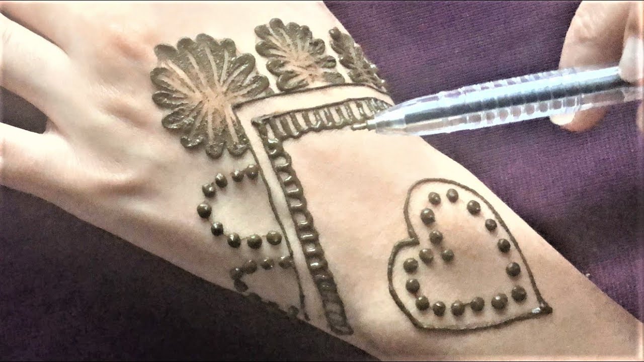 Dots Mehndi Trick for Shaded Flowers with Pen & Earbud|Latest Simple Henna Tricks for Beginners 2019