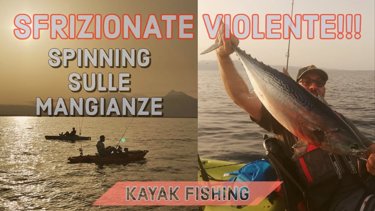 SPINNING SULLE MANGIANZE - BiG ALLETTERATO a SPINNING false albacore LIVE STRIKE - kayak fishing 4K