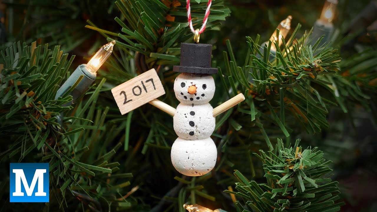 How to Make a Wine Cork Snowman Ornament