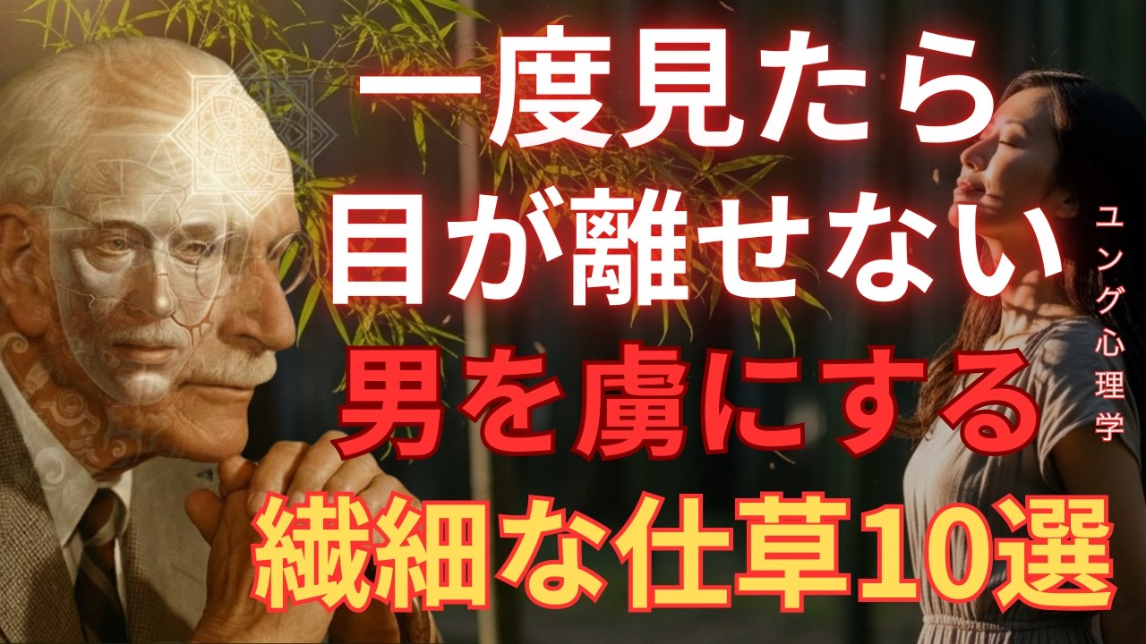 【ショック】どんな男性も夢中にさせる10の繊細な仕草｜一度見たら目が離せなくなる｜カール・ユング「ユング心理学」「無意識」「元型」「影」