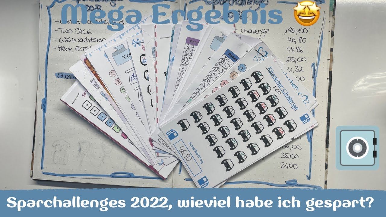 💶Sparchallenges 2022💶| Wieviel konnte ich sparen? | 💌Umschlagmethode 💌