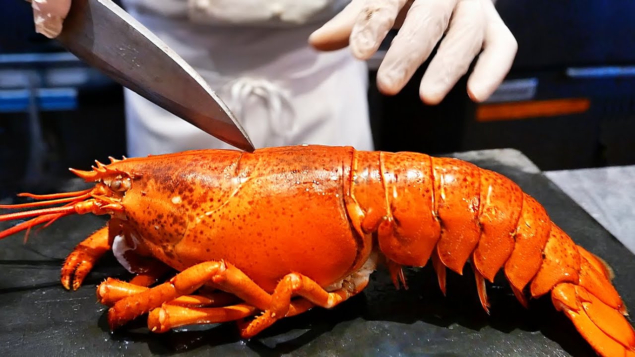 Японская еда - Лобстер черный рис Нью-Йорк морепродукты Америка