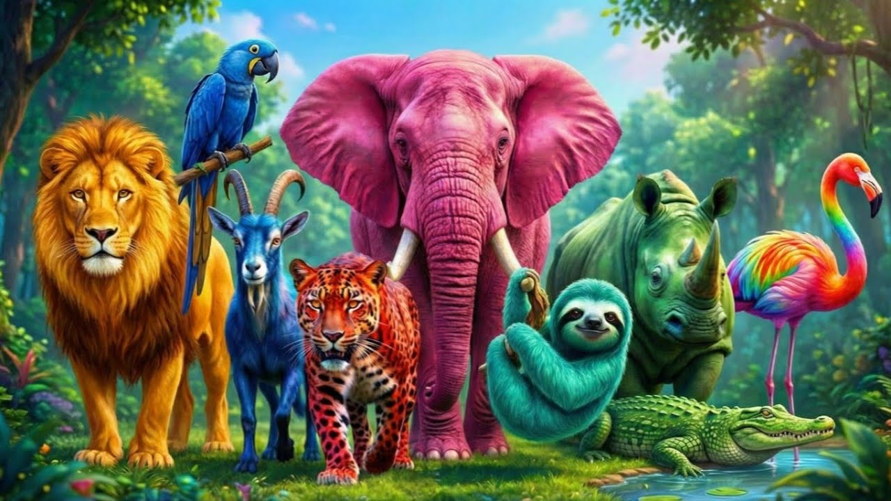 ABC Colorful Safari Animals | Magic Song | Nursery Rhymes | ABC Songs | ABC Animals Sounds