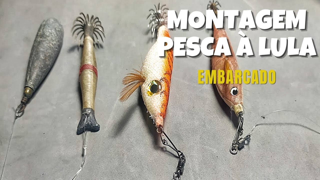 MONTAGEM PESCA À LULA EMBARCADO 🦑 BOAT SQUID RIG/ COMO PESCAR LULAS?  ✔️ APAREJO CALAMAR 乌贼 حبار