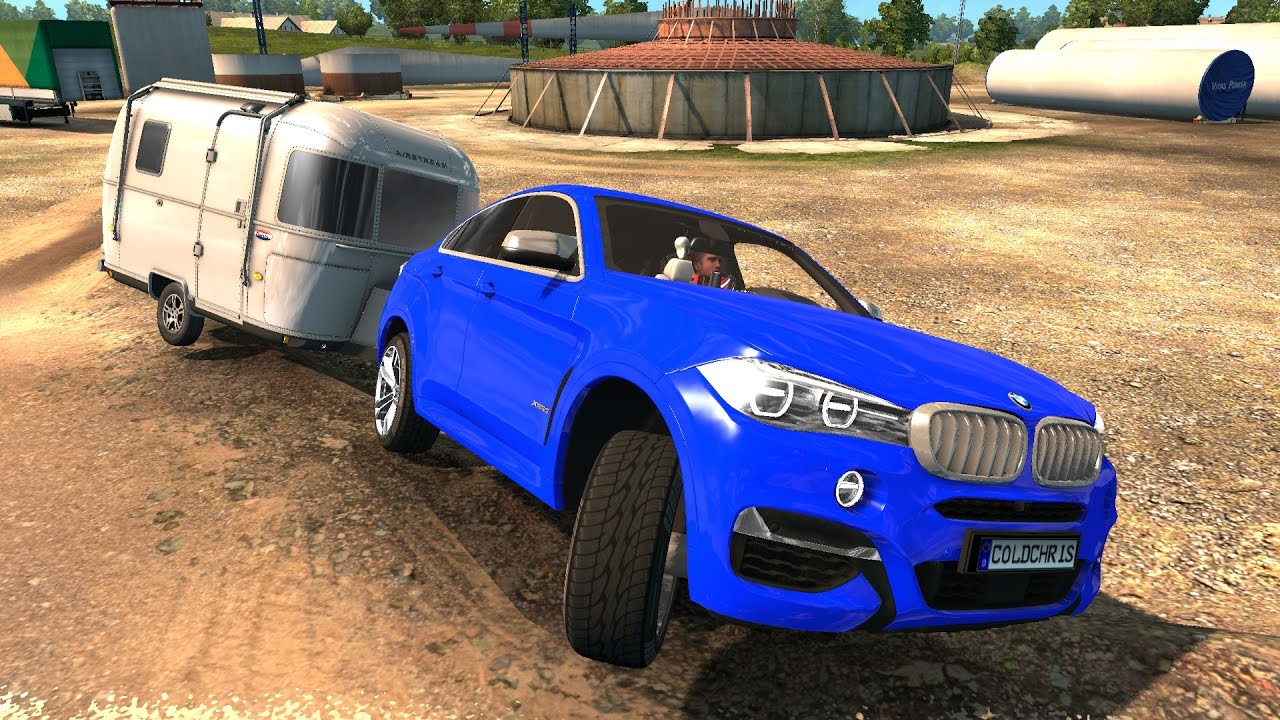ETS2 BMW X6 M Con trailer! Transportando las cosas del jefe | Euro Truck Simulator 2