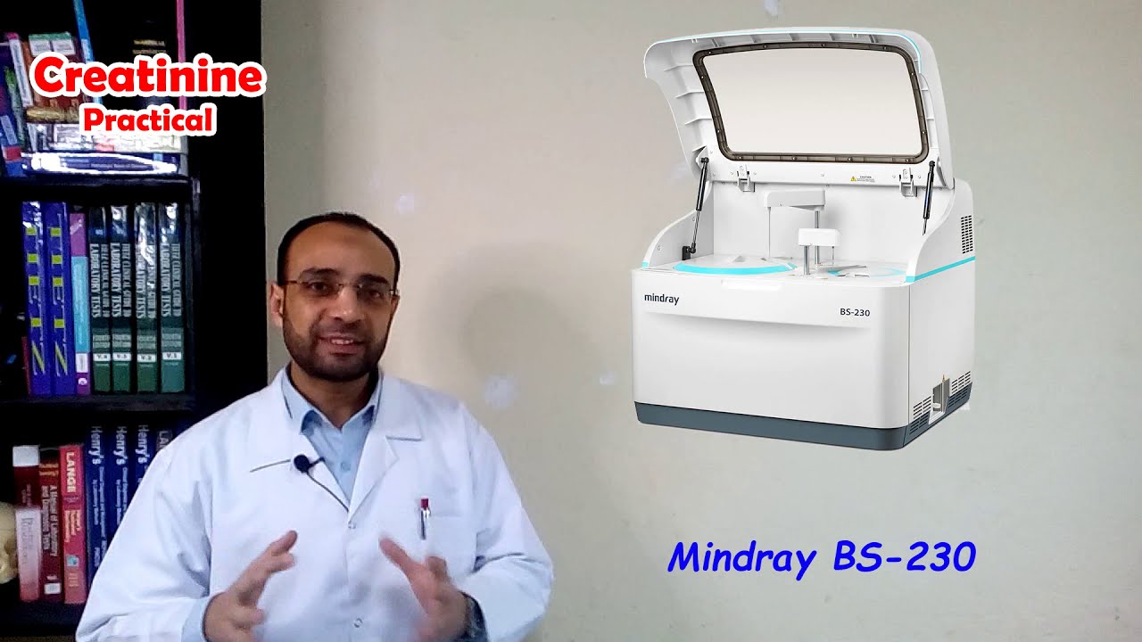 عملي تحليل (Creatinine) على جهاز (Mindray BA-88A)