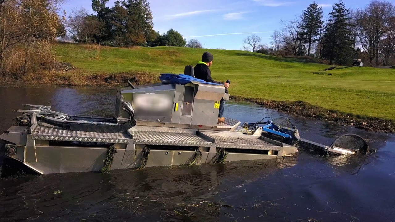 Mechanical Pond Harvesting with the Truxor DM 5045 - Jumping Brook Country Club, Neptune, New Jersey